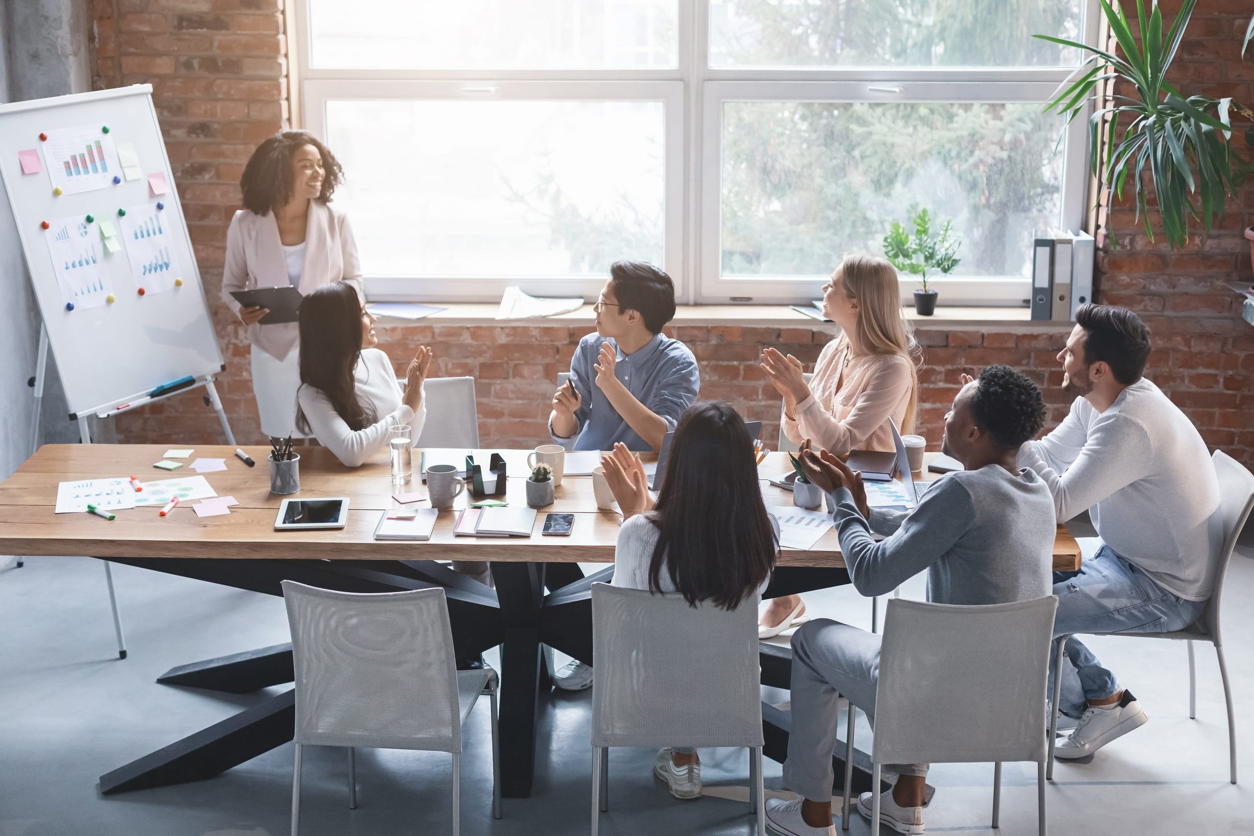 Woman leading a meeting